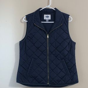 Old Navy Vest Women Size M Navy Blue